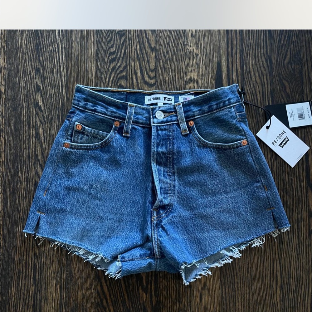 Re/Done Women's Blue Denim Shorts with Tags